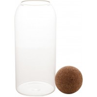 Pote de Vidro Borossilicato Resistente ao Calor com Tampa Esfera de Rolha Clean 1,1L